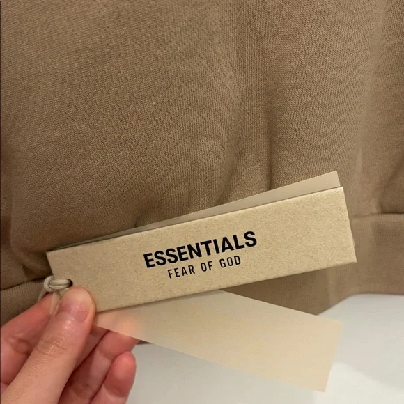 Essentials Men's Crewneck Sweater in Tan